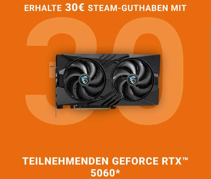 RTX 50XX von MSI – bis 60€ Steamguthaben beim Kauf, bei MSI at MSi ...