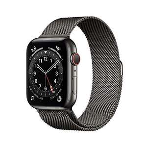 [Amazon.es] Apple Watch Series 6 (GPS + Cellular, 44 mm) Graphit-Edelstahlgehäuse – Milanaise-Armband