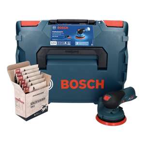 Bosch GEX 12V-125 Akku Exzenterschleifer 12 V 125 mm + Schleifset + L-Boxx