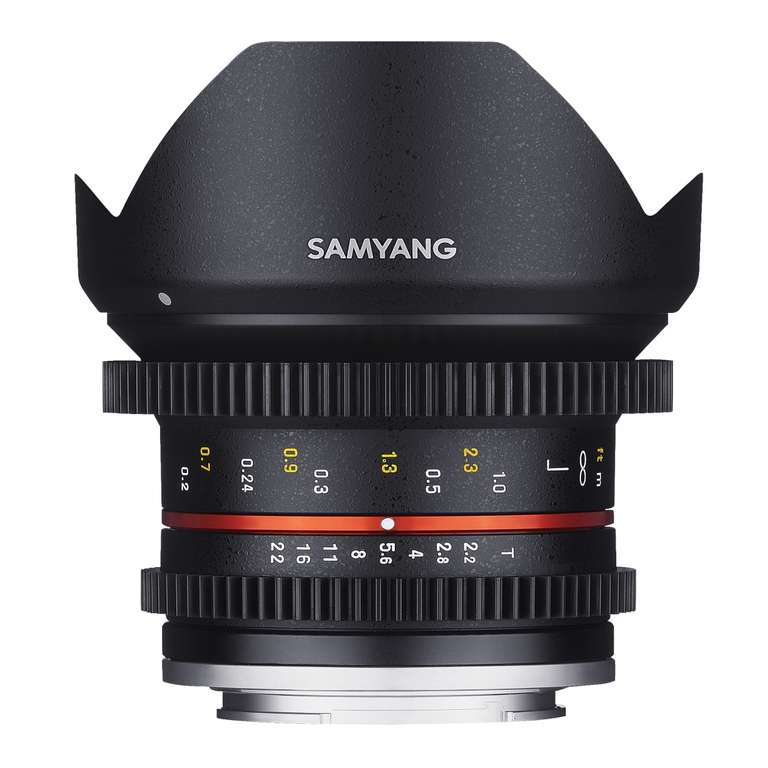 Samyang MF 12 mm T2,2 Video für MFT - Manuelles Objektiv mit Zahnkranz