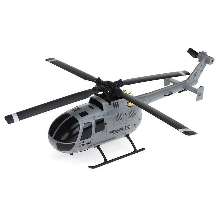 Eachine E120 BO 105 Ferngesteuerter Hubschrauber, 25 cm, RtF mit 1/2/3 Akkus 50,64/58,14/62,83 € - Anfänger-geeignet