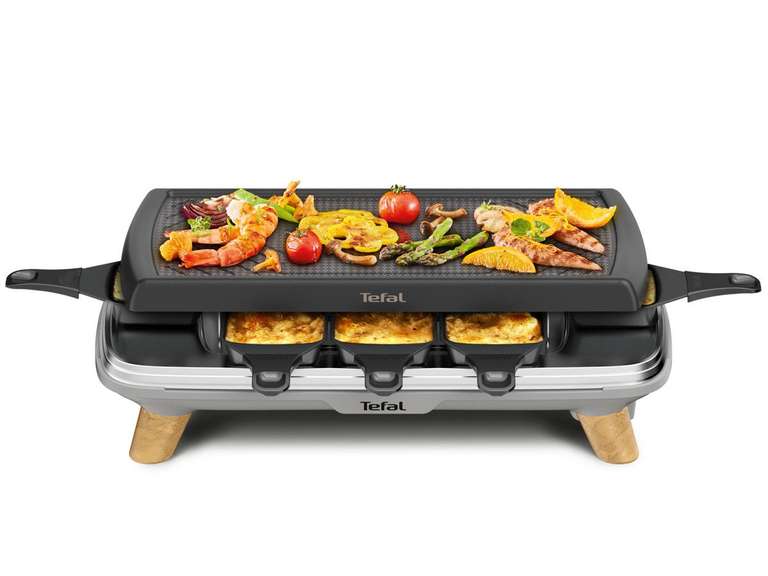 Tefal Gourmet RE610D 3-in-1-Raclette | Raclettegerät, Grill und Tischgrill