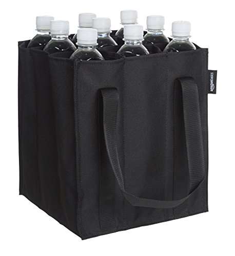 Amazon Basics - Flaschentasche, 9 Fächer, 0,75 l Flaschen, Schwarz (Amazon Prime)