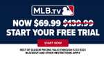 Major League Baseball Streaming Service (MLB.TV) Season Pass um 50% ermässigt