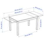 Ikea LANEBERG / NORDVIKEN Tisch mit 4 Stühlen (weiß/weiß, 130/190x80 cm) für 399 € (lokal oder zzgl. 49 € Versand)