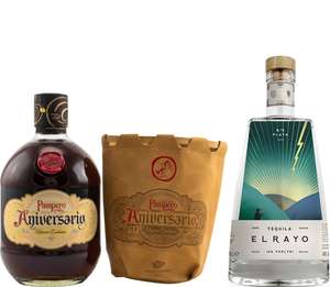 Rum-/Tequila-Übersicht 16: Angebote zum Vatertag, z.B. Pampero Aniversario für 17,09€, El Rayo Tequila No. 1 Plata für 33,99€ inkl. Versand