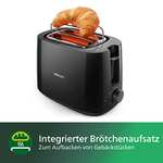 [Prime] Philips Toaster – 2 Toastschlitze, 8 Stufen, Brötchenaufsatz, Auftaufunktion, Liftfunktion, Abschaltautomatik, schwarz (HD2581/90)