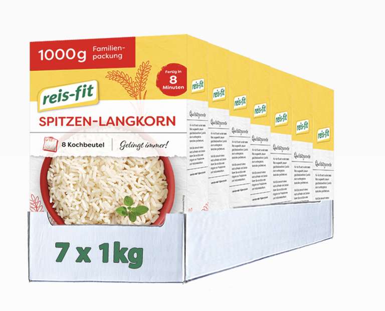 [Reiskontor] 50% Rabatt auf reis-fit Kochbeutel-Klassiker - Langkorn- und Naturreis - 2,67€/kg