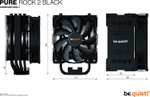 be quiet! Pure Rock 2 Black, AMD AM4, AM5 / Intel 1200, 1700 etc. CPU Kühler [Mindstar]