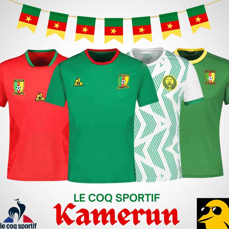 [Picksport] Kamerun Trikot Super Sale | 9 verschiedene Le Coq Sportif Kamerun Herren Fußball Trikots