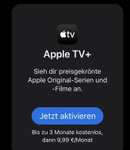 vodafone happy 3 Monate Apple tv plus , fitness+, arcade.