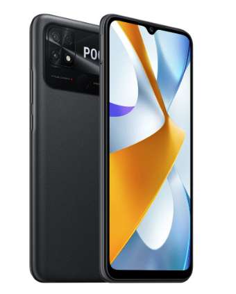 POCO C40 in schwarz von Xiaomi 6000 mAh 4 GB 64GB 13 MP Dual-Kamera Global Version 6,71 Zoll