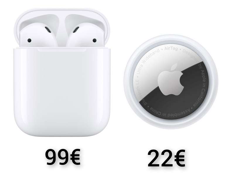 Apple AirPods 2. Generation für 99€ inkl. Versand / Airtag 1er Pack 22€ inkl Versand