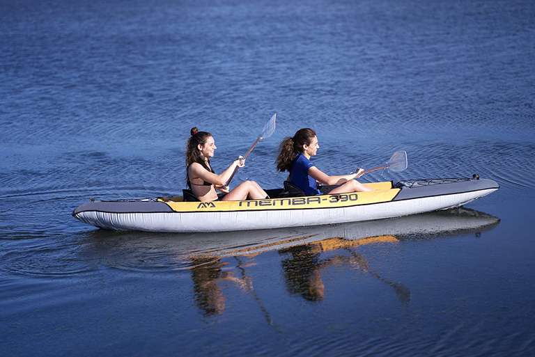 [Amazon] Aqua Marina Memba Kayak | orange | 12'10'' | 2 Personen - bis 155kg belastbar | 3,9m lang | Set inkl. Sitzen, Finnen, Paddel uvm.