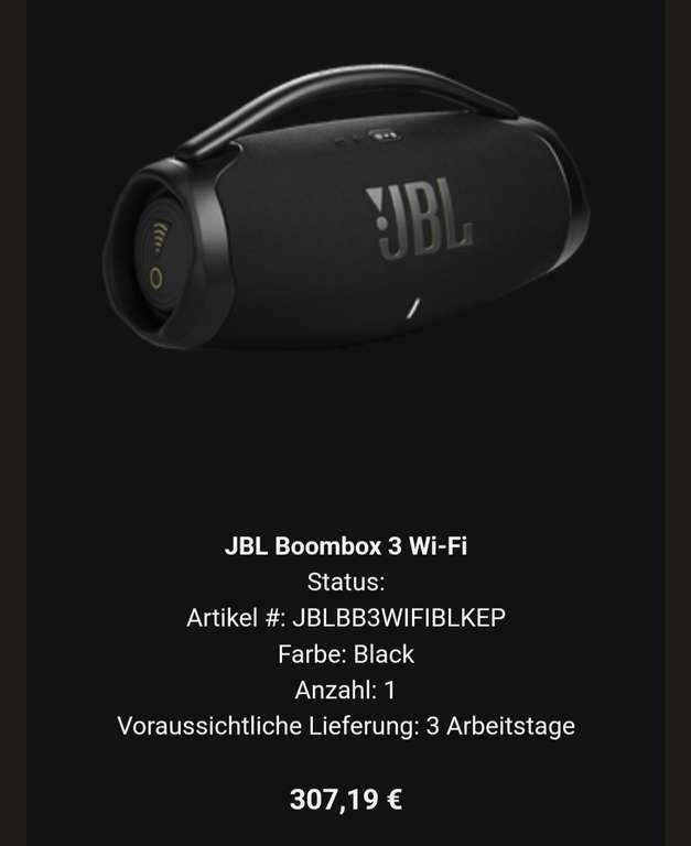[CB & Unidays] JBL BOOMBOX 3 WIFI