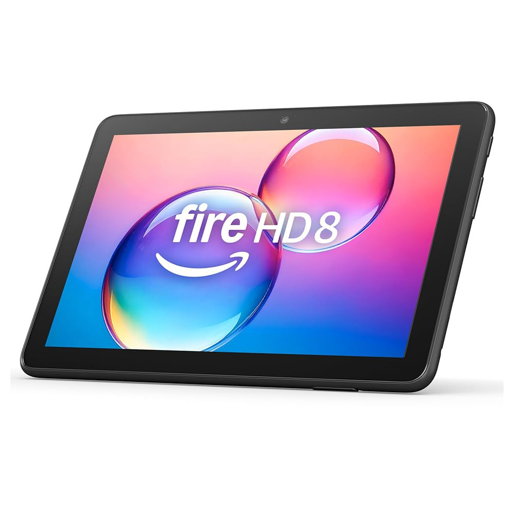 Amazon Fire HD 8-Tablet (Neueste Generation), 8-Zoll-HD-Bildschirm, 3 GB RAM, 32 GB Speicher, für Unterhaltung unterwegs, schwarz (2024)