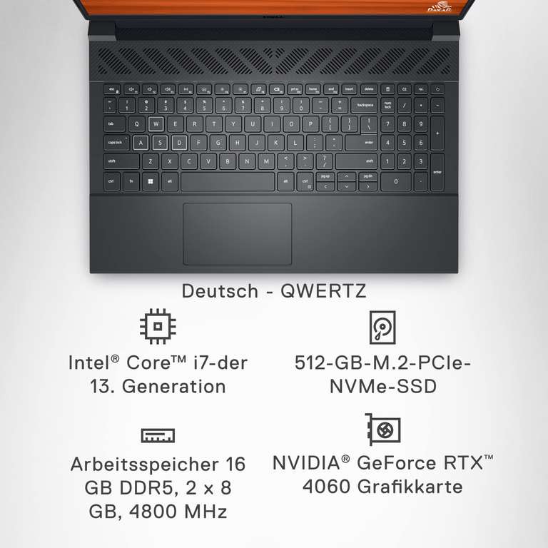 (Prime) Dell G15 5530 i7-13650Hx/16GB DDDR5/140W TDP/ RTX 4060/ 100% sRGB (typical)| 300 nits Gaming Laptop