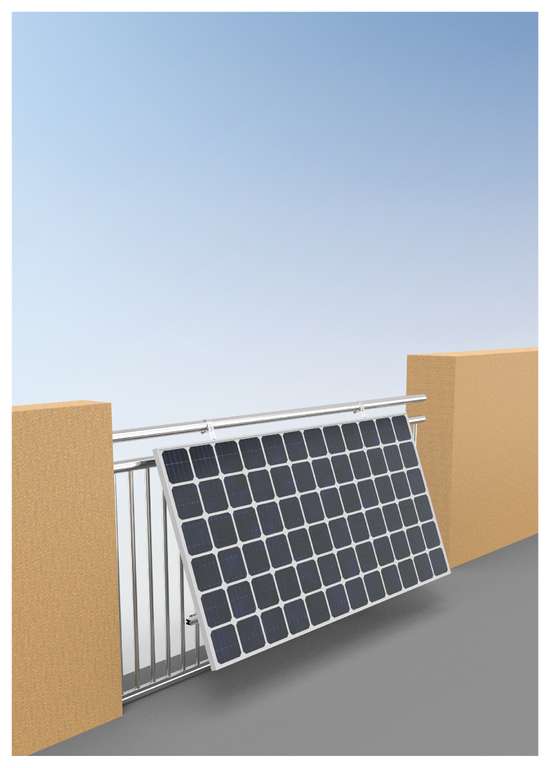 [kostenloser Versand] Montageset Balkon Geländer Balkonhalterung Balkonkraftwerk PV Photovoltaik Solar Modul Halterung