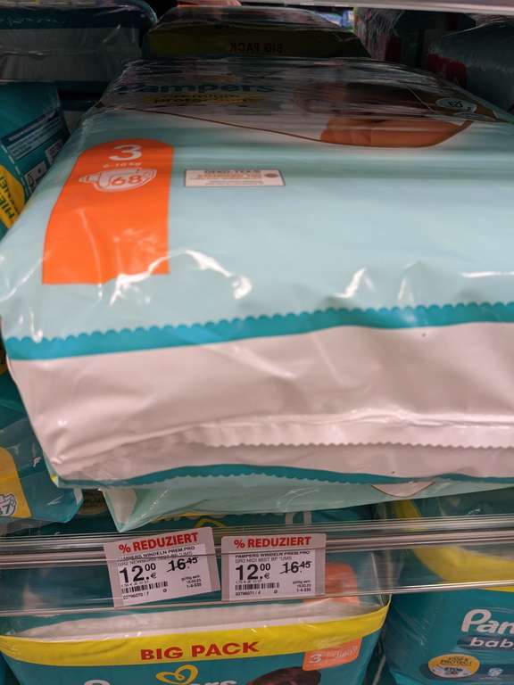 [Lokal - München] Müller - Pampers Big Packs unterschiedliche Größen Baby Dry, Premium Protection, Pants reduziert