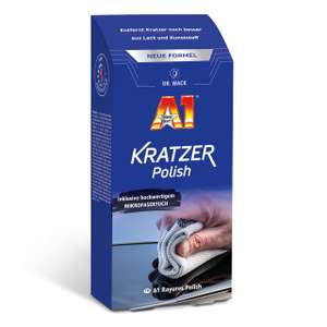 (Prime) Dr. Wack A1 Kratzer Polish NEUE FORMEL ,50 ml inkl. Mikrofasertuch, Auto-Politur zur Kratzerentfernung für Lack/Kunststoffe geeignet
