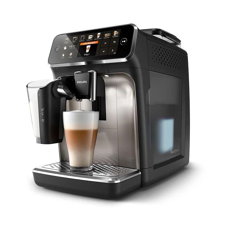 PHILIPS EP5447/90 Serie 5400 LatteGo 12 Kaffeespezialitäten Kaffeevollautomat Schwarz/Chrom
