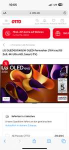 LG OLED65G48LW OLED-Fernseher (164 cm/65 Zoll, 4K Ultra HD, Smart-TV)