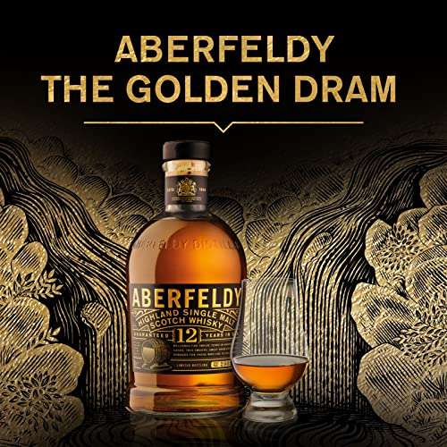 [Prime Spar-Abo] Aberfeldy 12 Jahre alter Highland Scotch Single Malt Whisky in edler Geschenkbox, im Eichenfass gereift