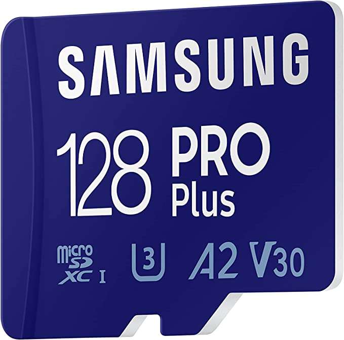 Samsung PRO Plus microSD Speicherkarte 128 GB, UHS-I U3, Full HD & 4K UHD, 160 MB/s Lesen, 120 MB, inkl. USB-Kartenleser, PRIME