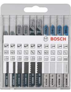 Bosch Professional 10tlg. Stichsägeblatt Set Basic for Wood and Metal (für Holz und Metal, Zubehör Stichsäge), 2607010630, PRIME