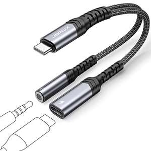 JSAUX USB C Kopfhörer Adapter und Laden, 2 in 1 Typ C auf 3.5mm [Chinahändler JS Digital DE]