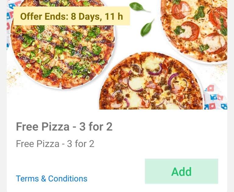 Domino's Pizza: 3 für 2 Aktion über die App