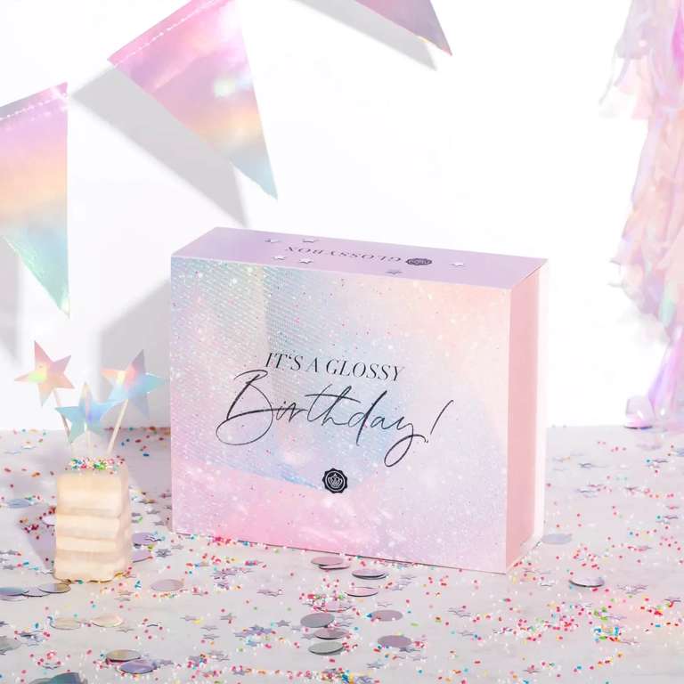 GLOSSYBOX Birthday Box + gratis Januar-Box mit Produkten von RITUALS, Christophe Robin oder Icona Milano