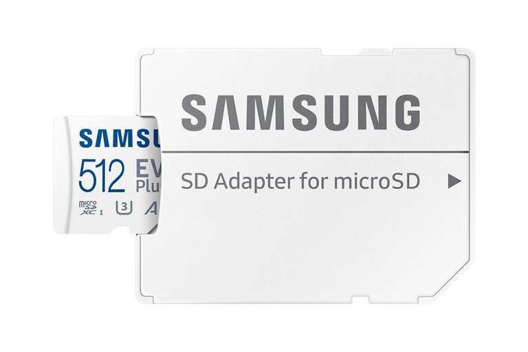 Samsung EVO Plus microSDXC 512GB Speicherkarte | UHS-I U3 / A2 / Class 10 / V30 | bis zu 130 MB/s | 10 Jahre Garantie