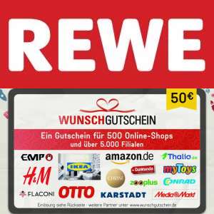 REWE online + offline: 16fach Payback-Punkte auf WunschGutschein-Geschenkkarten (z. B. für Amazon, MediaMarkt, C&A, H&M, IKEA)