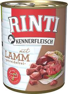 Rinti Kennerfleisch 12x800g Dosen (Sorten Lamm+Geflügelherzen) für 25,99€ @ Amazon.de (Prime)