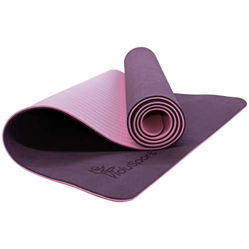 Fidusport TPE Yogamatte (8 Farben, 183 x 61 x 0,6cm) mit Schultergurt