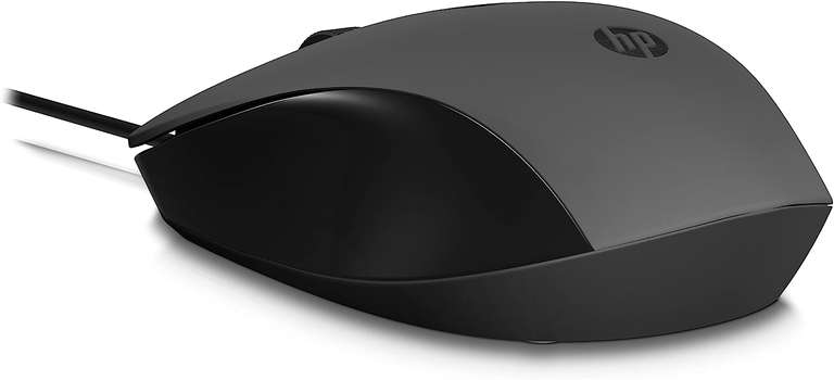 HP 150 Maus (kabelgebundene Maus, bis 1.600 DPI, Rechtshänder Maus, Linkshänder Maus) schwarz (Amazon Prime)