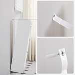 VASAGLE Schmaler Badezimmerschrank mit Tür | Weiß | aus mitteldichten Faserplatten | Abmessungen von 18 x 20 x 80 cm (L x B x H)