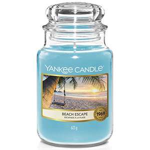 [Prime] Yankee Candle Duftkerze Beach Escape & Camellia Blossom das große Glas 623gr Brenndauer bis zu 150 h ab 16,99€