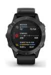 Garmin Fenix 6 Sapphire (GPS-Multisport-Smartwatch, 47mm, 1,3" Display mit Saphirglas, Bluetooth, ANT+, Wi-Fi, bis 14 Tage Akku)