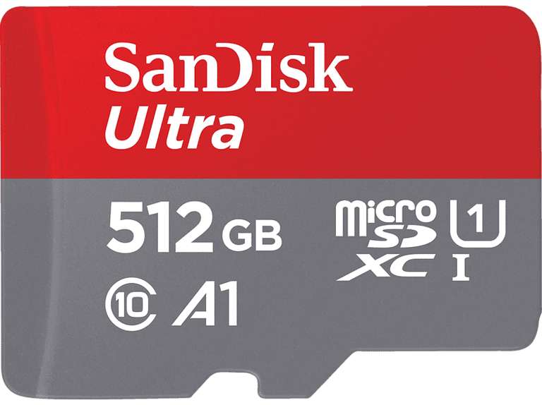 SANDISK Ultra UHS-I, Micro-SDXC Speicherkarte, 512 GB, 120 MB/s für 35€ Vsk-frei (MM/Saturn)