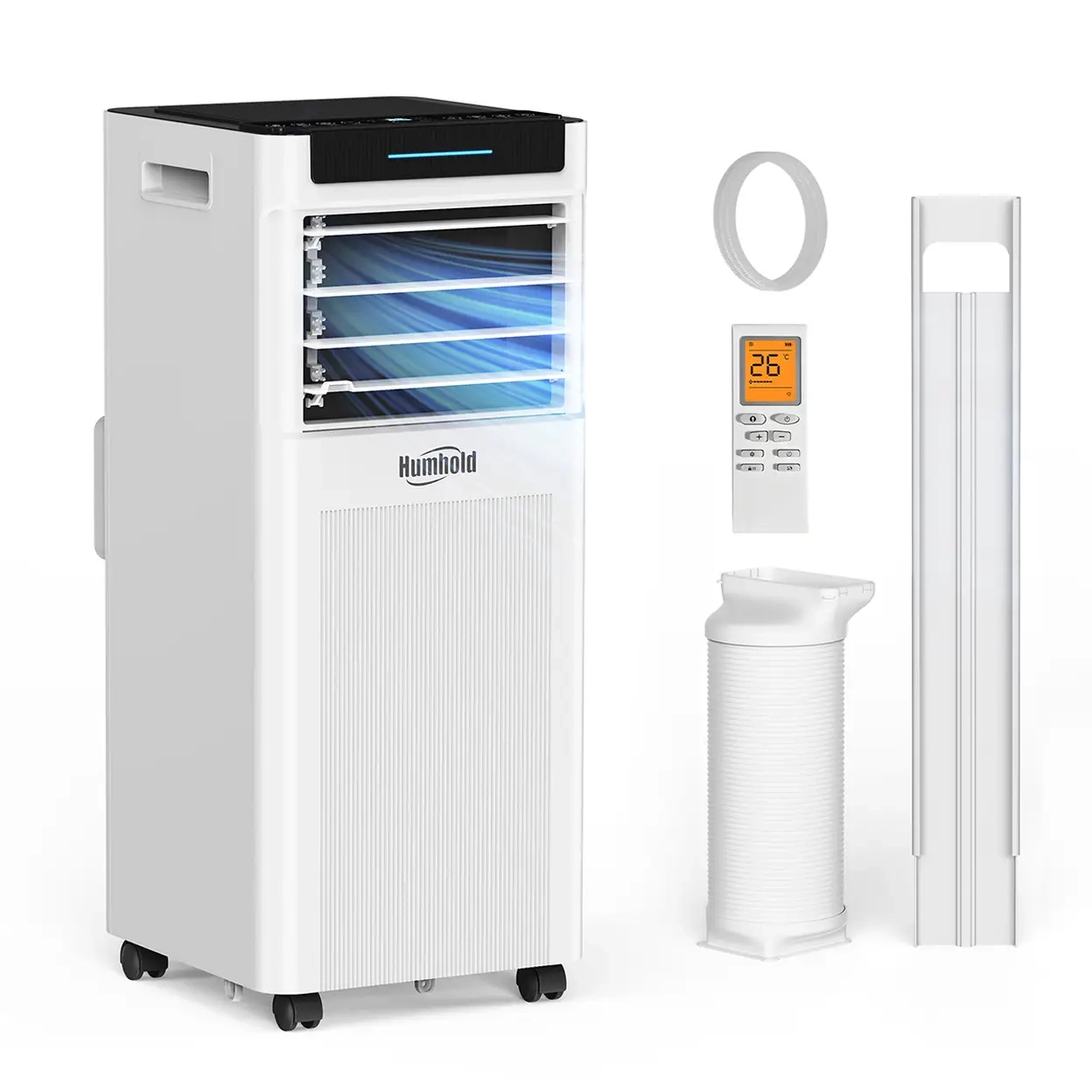 Humhold 9000 BTU Mobiles Klimagerät, 2,6 kW 3-in-1-Klimaanlage für Räume bis 30 m²