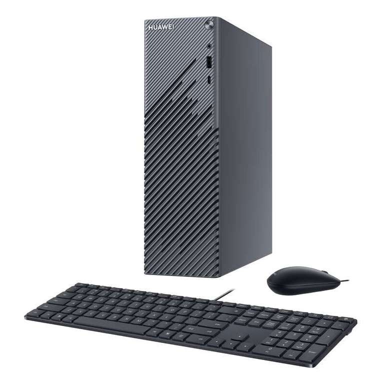 HUAWEI MateStation S Desktop (AMD Ryzen 5 4600G, 8GB RAM, 256GB SSD, Win 10) + Tastatur (Fingerprint !) + Maus
