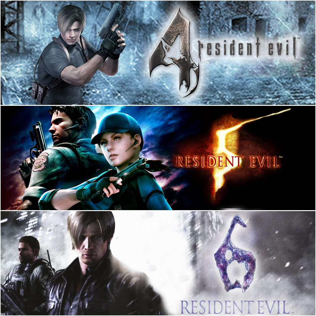 Resident Evil Triple Bundle Pack - PS4 - incl. R.E.4/R.E.5/Resident Evil 6 - digital - USK18 - Survival Horror - CE Europe @ PS Store