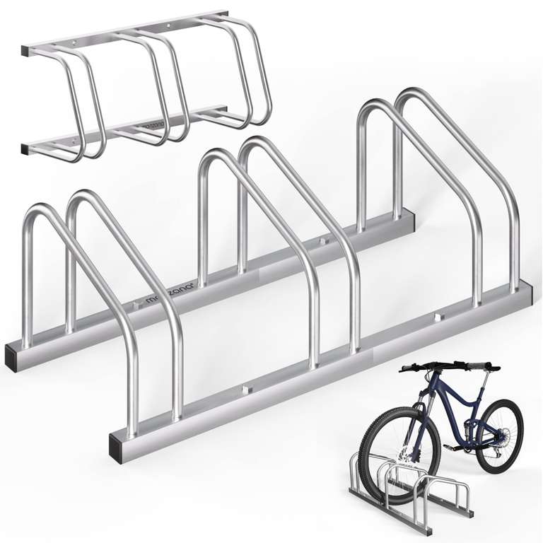Monzana Fahrradstnder fr 3 Fahrrder  37 cm Radabstand, 30-65 mm,  rostfrei, Lieferung kostenlos bei Amazon - mydealz