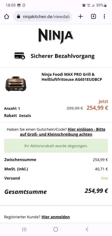 Ninja Foodi MAX PRO Grill & Heißluftfritteuse AG651EUDBCP LIMITIERTE KUPFER EDITION + KOSTENLOSE GRILLSPIEßE UND SCHÜRZE