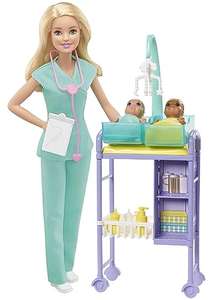 [Prime Days] Barbie You Can Be Anything Serie, Baby Doctor | Barbie-Puppe mit zwei Babys, Arztkleidung, ab 3 Jahre, GKH23