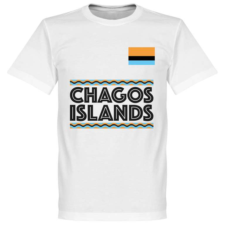 Chagos Islands Team T-Shirt weiß (Größen XS bis 5XL)