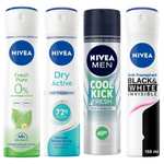 Sammeldeal Nivea Deo, Dry Active, Cool Kick, Black & White oder Fresh Pure 1x150ml (Prime Spar-Abo)
