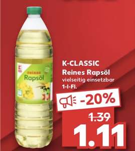 [Kaufland/Offline] Speiseöl Rapsöl K-Classic 1 Liter für 1,11€
